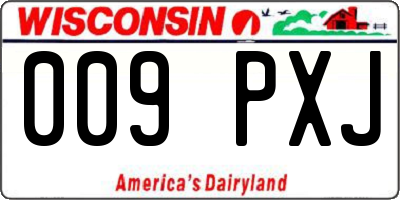 WI license plate 009PXJ