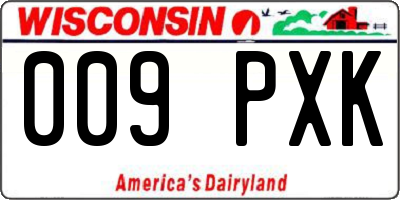 WI license plate 009PXK