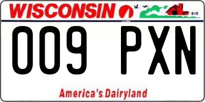 WI license plate 009PXN