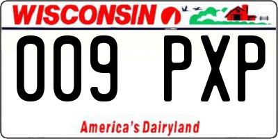 WI license plate 009PXP