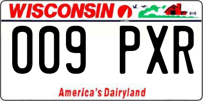 WI license plate 009PXR