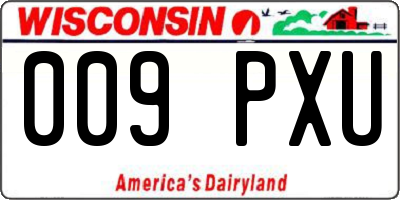 WI license plate 009PXU