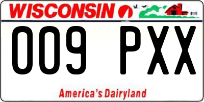 WI license plate 009PXX