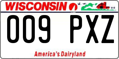 WI license plate 009PXZ