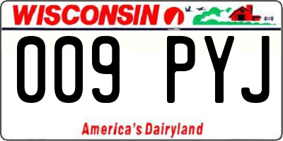 WI license plate 009PYJ