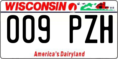 WI license plate 009PZH