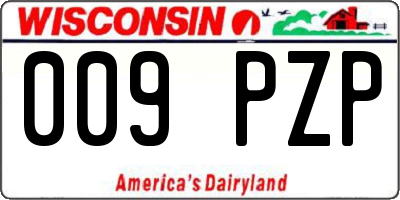 WI license plate 009PZP