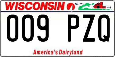WI license plate 009PZQ
