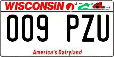 WI license plate 009PZU