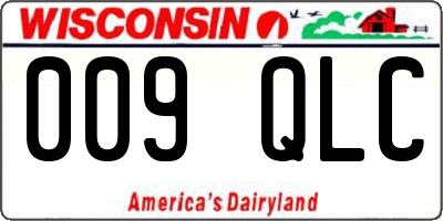 WI license plate 009QLC