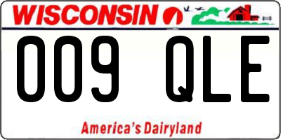WI license plate 009QLE