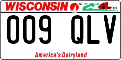WI license plate 009QLV