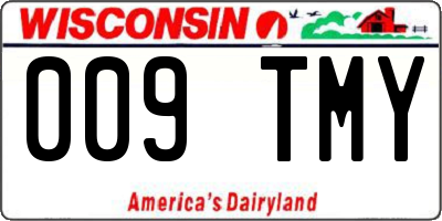 WI license plate 009TMY