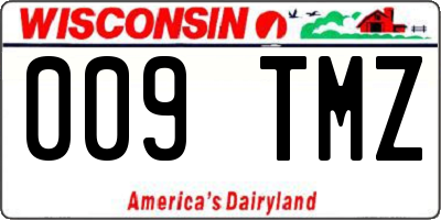 WI license plate 009TMZ
