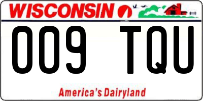 WI license plate 009TQU