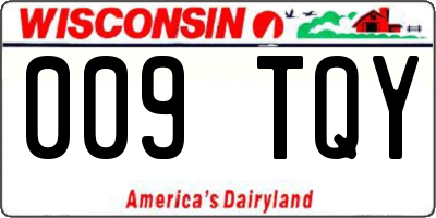 WI license plate 009TQY