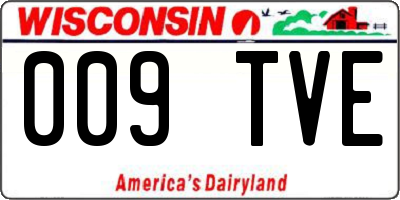 WI license plate 009TVE