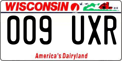 WI license plate 009UXR