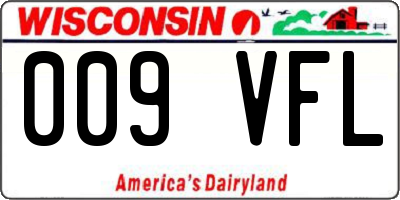 WI license plate 009VFL