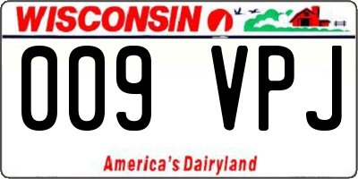 WI license plate 009VPJ
