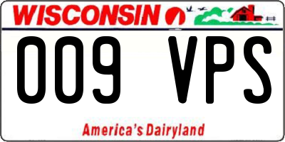 WI license plate 009VPS