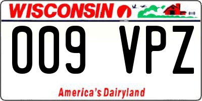 WI license plate 009VPZ