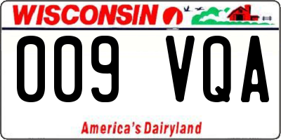 WI license plate 009VQA