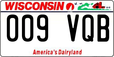 WI license plate 009VQB