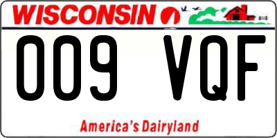 WI license plate 009VQF