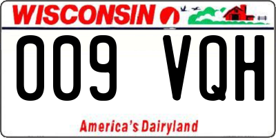 WI license plate 009VQH