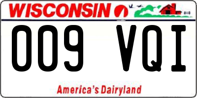 WI license plate 009VQI
