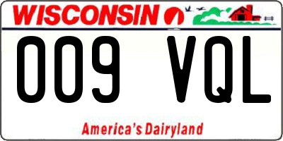 WI license plate 009VQL