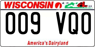 WI license plate 009VQO