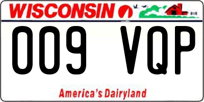 WI license plate 009VQP