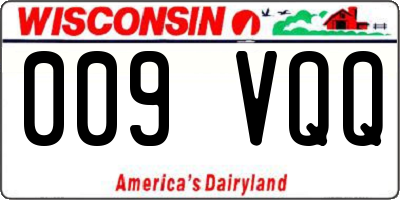WI license plate 009VQQ