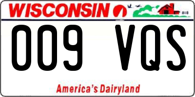 WI license plate 009VQS