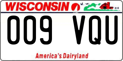 WI license plate 009VQU