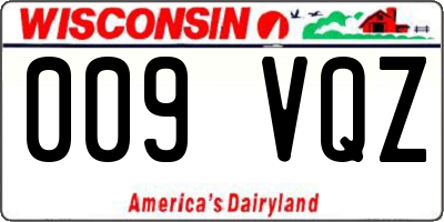 WI license plate 009VQZ