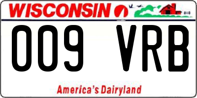 WI license plate 009VRB