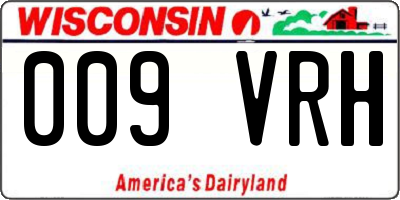 WI license plate 009VRH