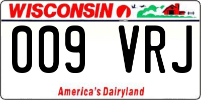 WI license plate 009VRJ