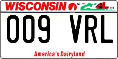 WI license plate 009VRL
