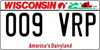 WI license plate 009VRP