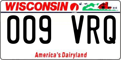 WI license plate 009VRQ