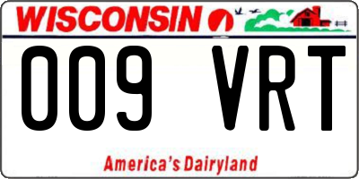 WI license plate 009VRT