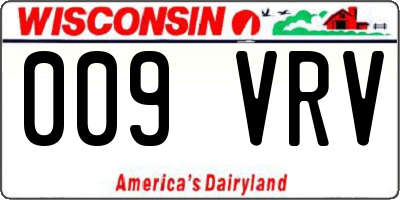 WI license plate 009VRV