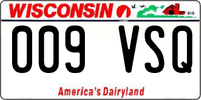 WI license plate 009VSQ