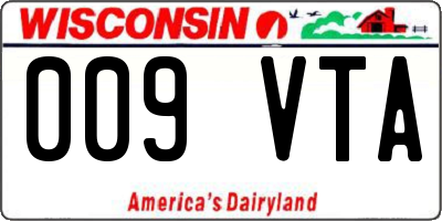 WI license plate 009VTA