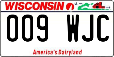 WI license plate 009WJC