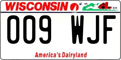 WI license plate 009WJF